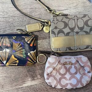Coach wristlet 3 wallets for women